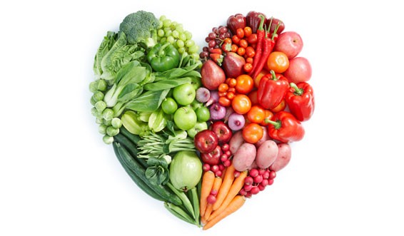 Srdce ze zeleniny a ovoce (zdravá výživa)